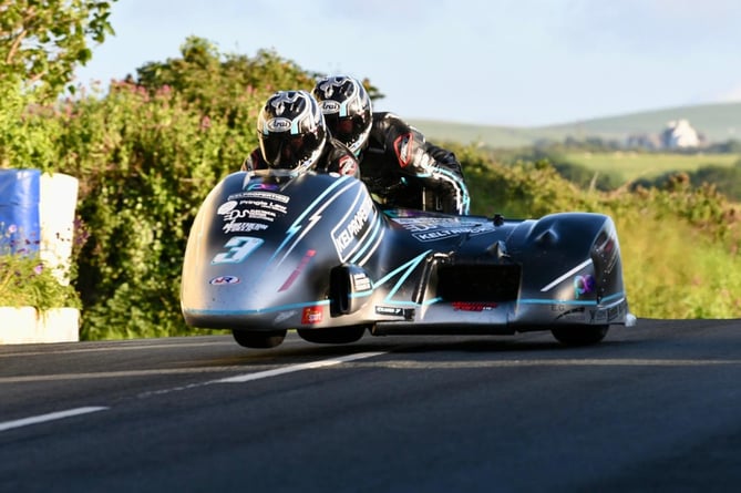 Ryan and Callum Crowe were the quickest sidecar pairing of the opening qualifying session of TT 2024