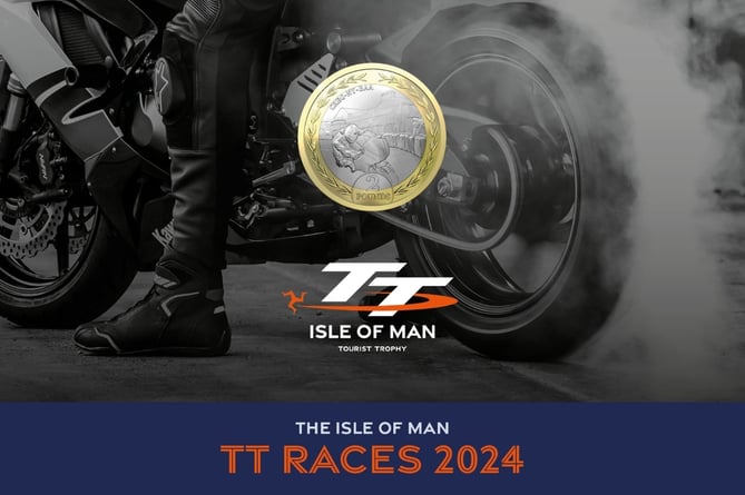 The new £2 released to mark this year's Isle of Man TT
