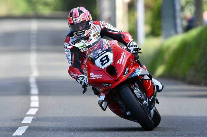 Davey Todd during Wednesday evening's Isle of Man TT qualifying session
