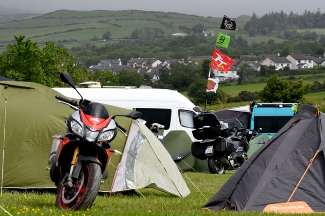 Mixed weather conditions at the Glenlough TT campsite