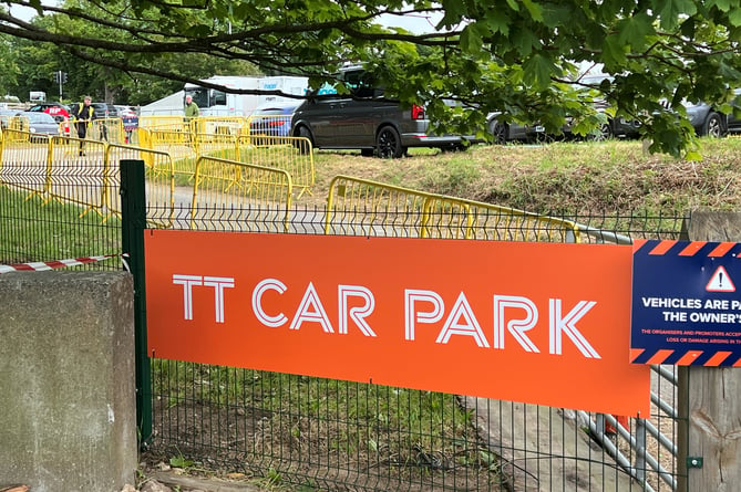 Entrance to the main TT car park at St George's