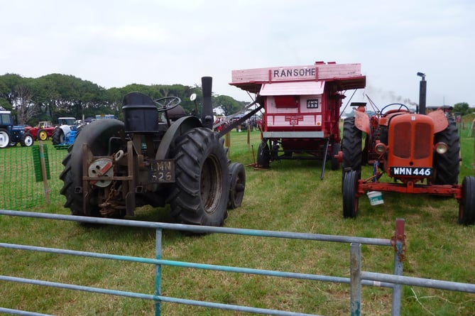 Farm vehicles on display at the Southern Vintage Engine and Tractor Club from 2023