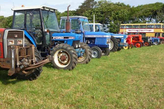 Tractors on display at the Southern Vintage Engine and Tractor Club from 2023