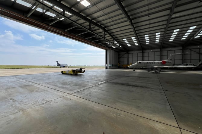 The hangar at the Jet Centre