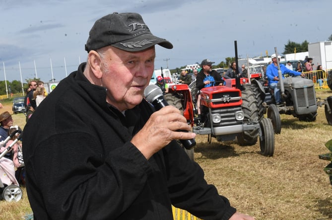 The Southern Vintage Engine and Tractor Club's annual two-day vintage show - pictured is compere Derry Kissack