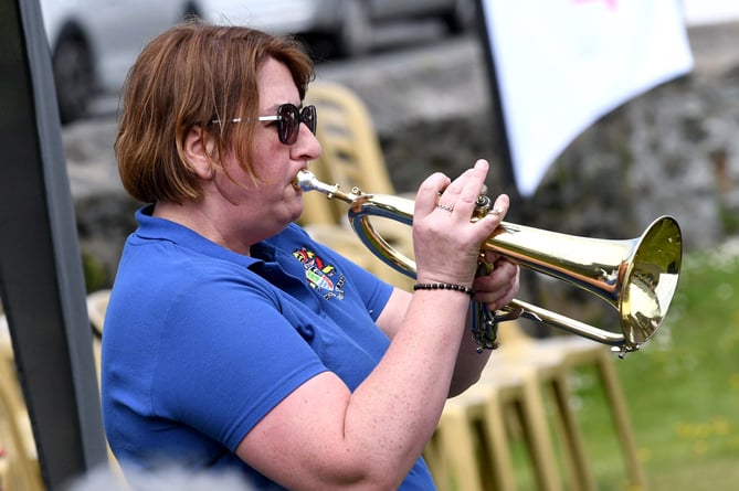 Onchan Silver Band playing at the 2024 Port Erin Brass Band Festival - pictured is Jayne Kinley playing Concierto de Aranjuez, affectionately known as 'Orange Juice'