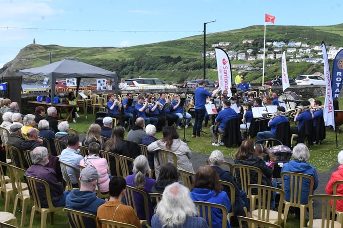 Onchan Silver Band playing at the 2024 Port Erin Brass Band Festival
