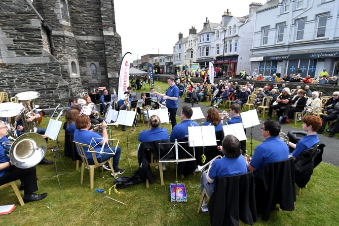 Onchan Silver Band playing at the 2024 Port Erin Brass Band Festival