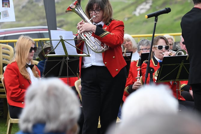 Ramsey Town Band playing at the 2024 Port Erin Brass Band Festival