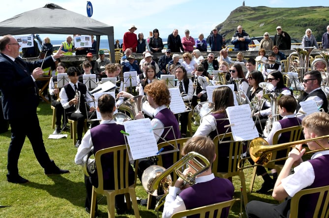 Manx Concert Brass playing at the 2024 Port Erin Brass Band Festival