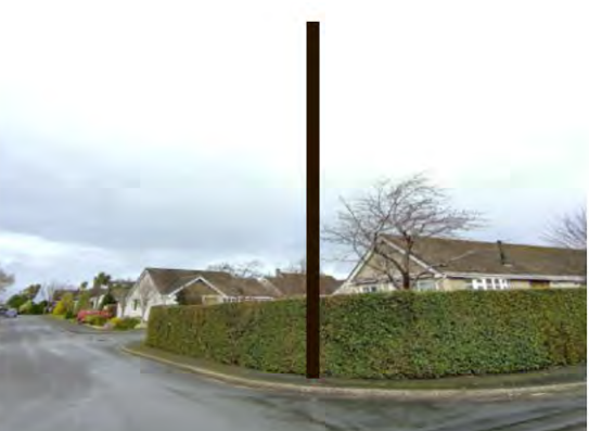 One of the proposed overhead broadband cable poles would have been installed at the corner of Marlborough Crescent and Marlborough Way