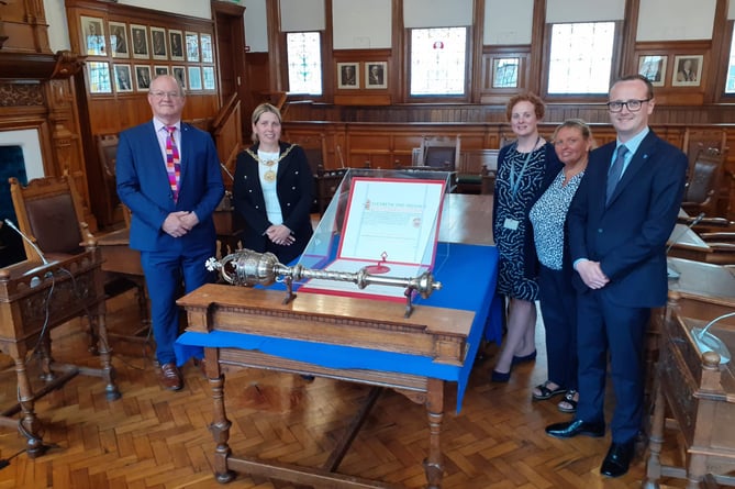 Jersey delegation with Madam Mayor Natalie Byron-Teare and Douglas City Council Leader Claire Wells