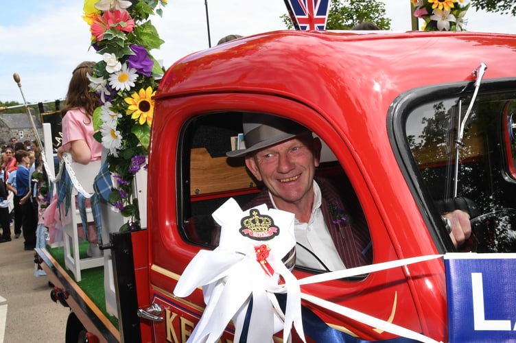 Driver Kevin Skinner during the parade