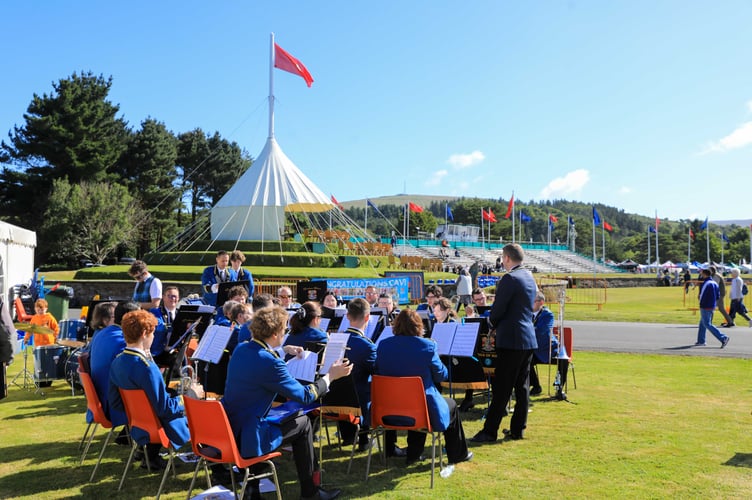 Onchan Silver Band performing at Tynwald Day 2024. 