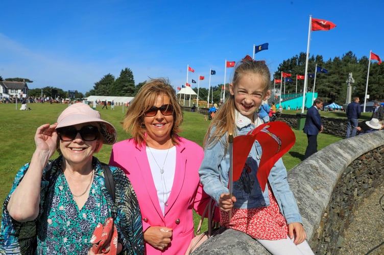 Gladys Norman, Sue Staley & Harper Potts at Tynwald Day 2024. Photo by Callum Staley (CJS Photography)