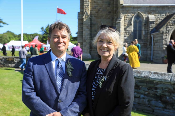 Petitioners Philip Jenkins & Kirrie Jenkins at Tynwald Day 2024. Photo by Callum Staley (CJS Photography)