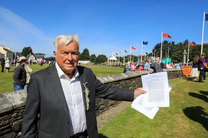 Petitioner Trevor Cowin at Tynwald Day 2024