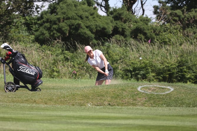 Kelly McMullin was in contention for a place in the women's semi-finals going into the last six holes but fell just short in the end (Photo: Isle of Man Golf)
