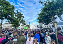 Roughly 1,000 people attend Castletown Market Square for Euros final