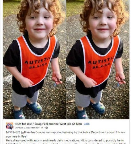 Missing child scam on Facebook