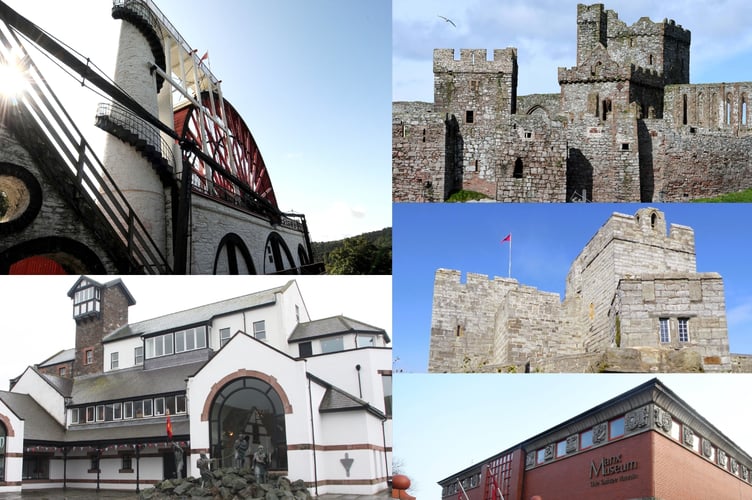 The five Manx National Heritage spots that have been recognised in Tripadivsor’s Travellers’ Choice Awards for 2024