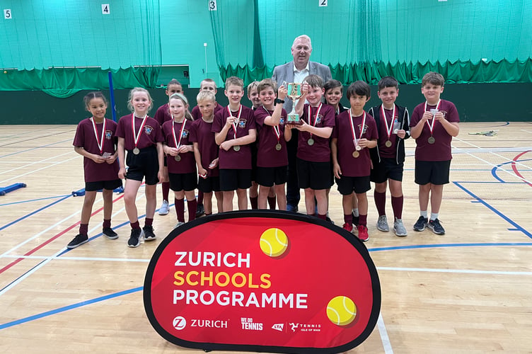 The Rushen Primary School A tennis team that triumphed on finals day at the NSC