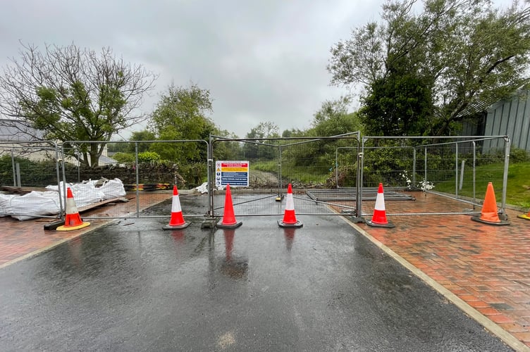 The access road from the Roundhouse Car Park to Ballaoates Road