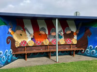 Ramsey unveils vibrant Viking longboat mural in Mooragh Park