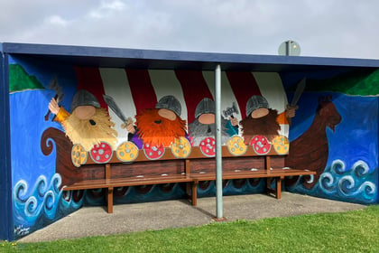 Ramsey unveils vibrant Viking longboat mural in Mooragh Park