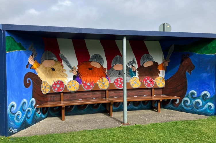 The completion of the first shelter in the Mooragh Park Shelter Art Project