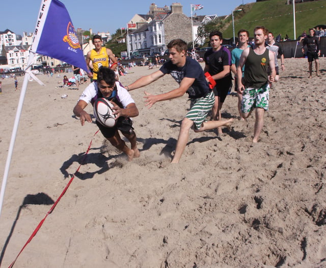 Beach rugby at Port Erin this Saturday evening