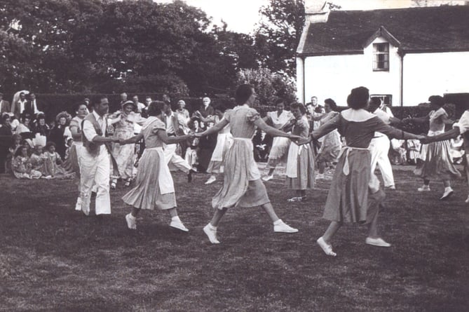 MFDS 'A Rare Oul Manx Wedding’ performance at Kirk Maughold, July 1957