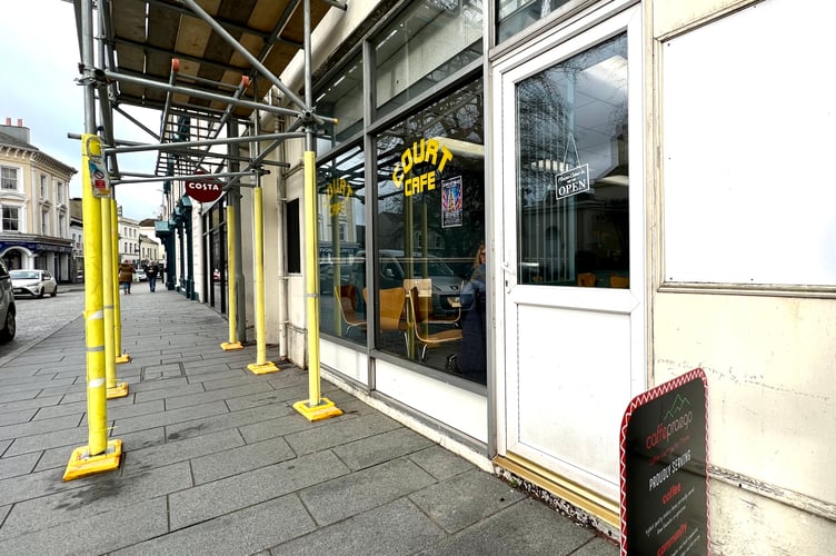 Exterior view of the Court Cafe on Parliament Street in Ramsey