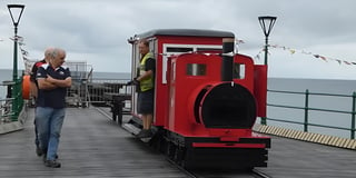 Video shows pier train in action for one of first times in decades