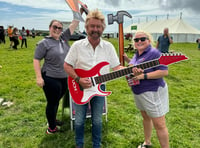 Pictures show Noel Edmonds having a whale of a time on the Isle of Man