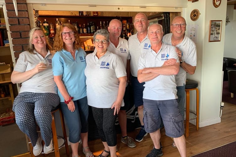 The Peel Sea Fest committee enjoy a drink of Jolly Roger