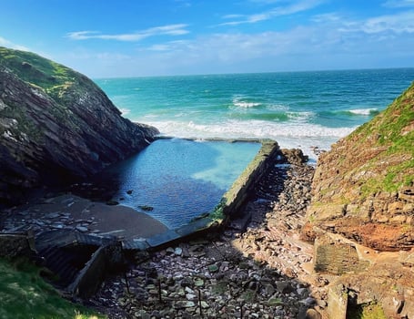 I took a dip at one of the Isle of Man's long abandoned outdoor ...