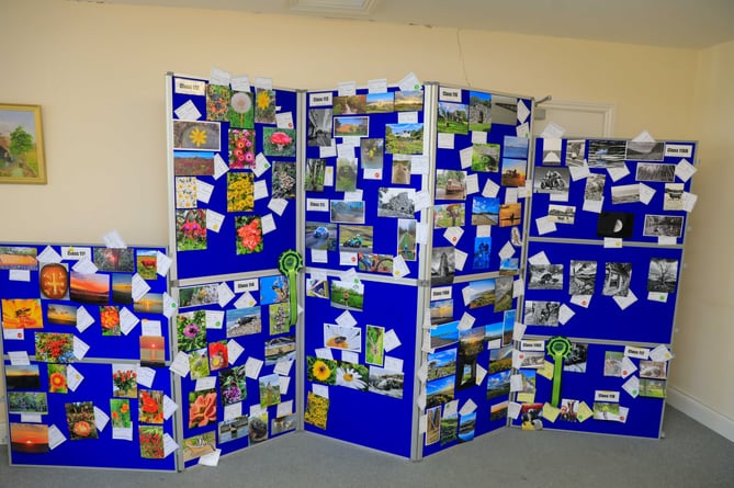 A photo display at the Sulby Horticultural Show