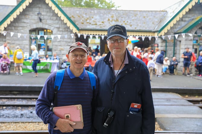 Dave Hodgson who worked for electric railway (left) and Brian Irwin from Carlisle, Cumbria (right)