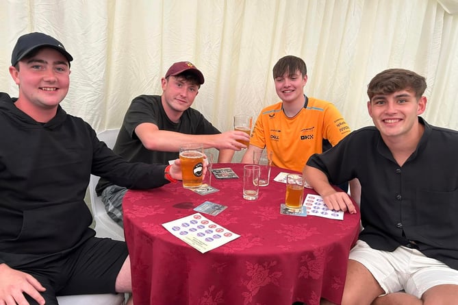 Michael Sloan, Tom Curphey, Jacob Leece and Barton Beaumont made the trip to Sulby to sample some beer