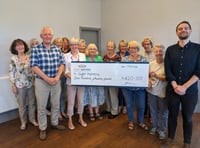 Mannin Quilters donate to charity Sight Matters's solar panel project 