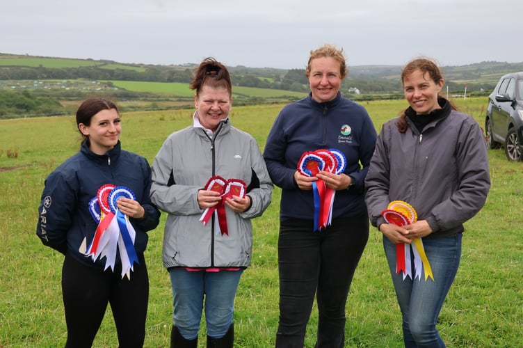 (Left to right) Beth Turner-Priest, Sharon Maternaghan, Libby Priest and Kate Duggan (Photo: IoM Equine)