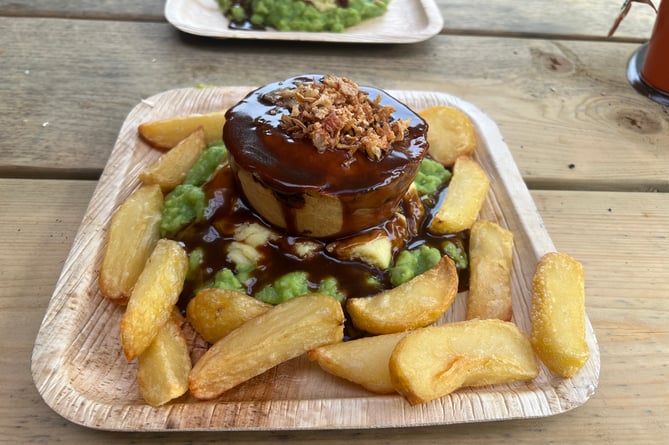 The 'Moo' pie, a British beef steak and craft ale pie