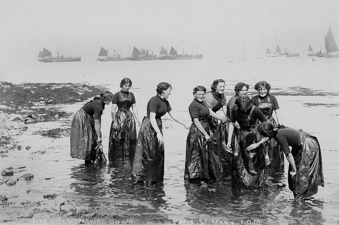 Herring workers in Port st Mary