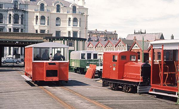 The trains and trams at Ramsey's Queen's Pier