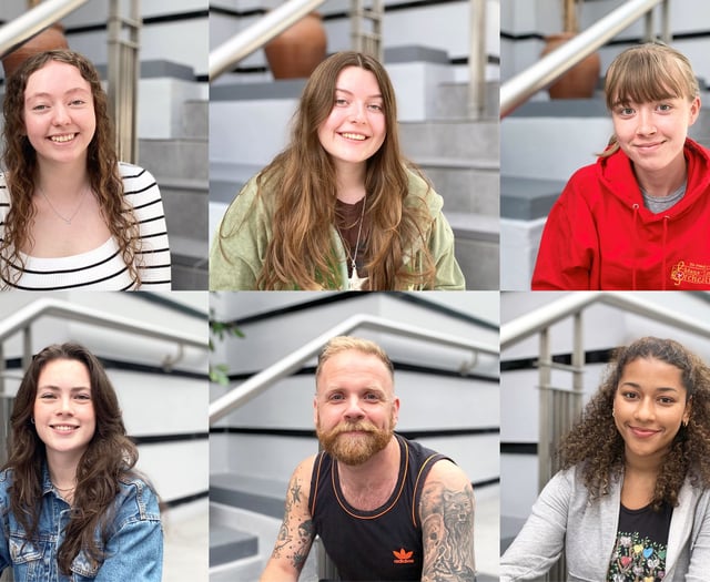 The six students who have each won a £10,000 bursary from arts council