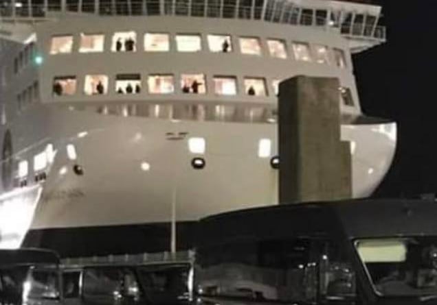 Manxman sustained damage entering Heysham Port overnight.