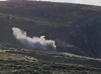 Dramatic moment mortars are blown up in controlled explosion