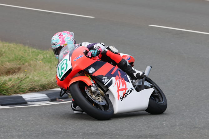 Lee Johnston on the 250 Honda