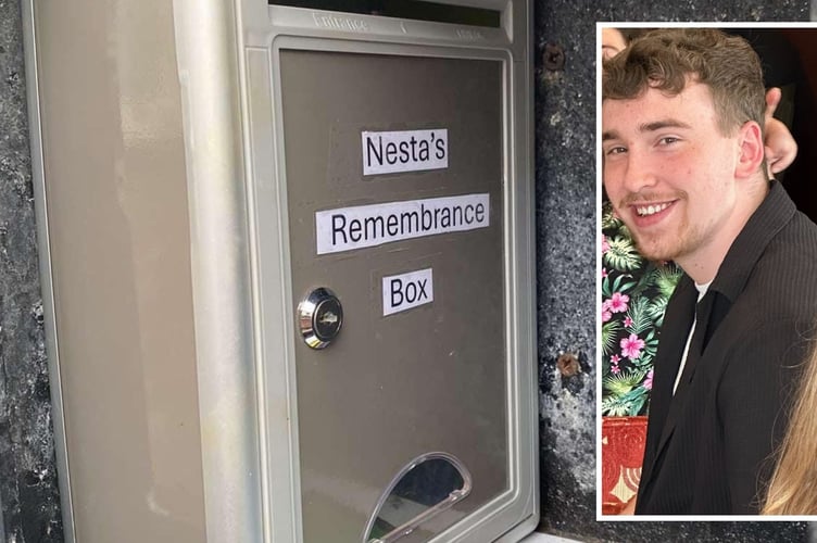 A remembrance box has been created outside Peel Youth Club for family and friends to leave their treasured memories of Nesta Haselden who sadly died in a road traffic collision earlier this month 